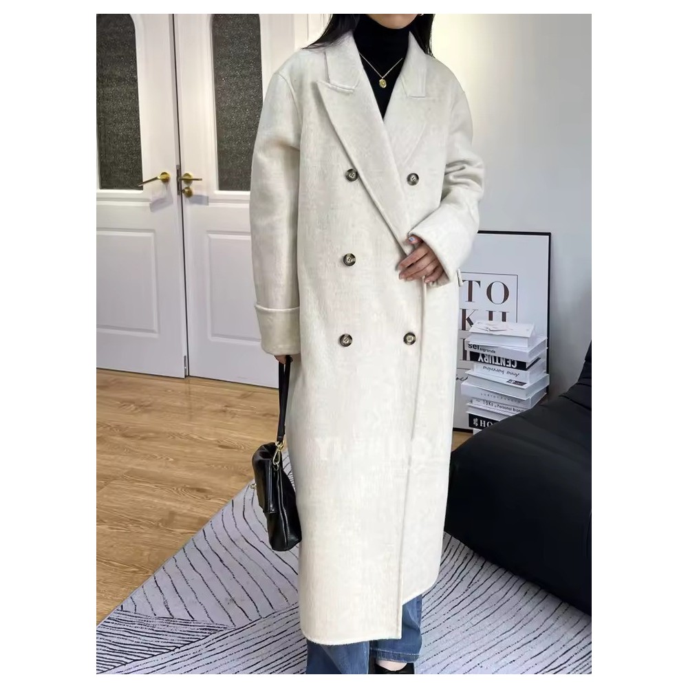 Long Sleeve Wool Cashmere Coat | Autumn/Winter Fashion Fit Overcoat