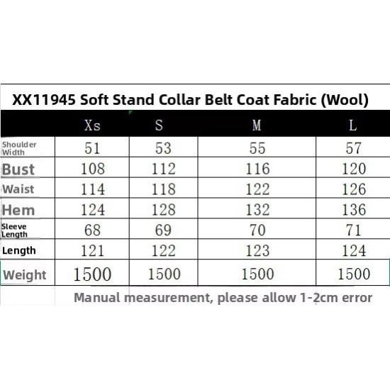 Women's Double-Breasted Stand Collar Coat | Belted Overcoat