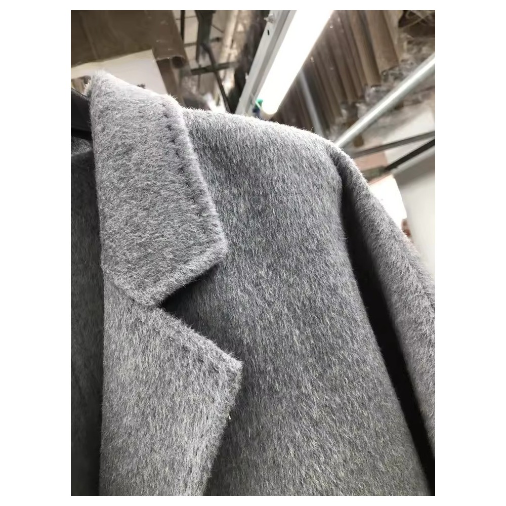 100% Wool Double-Sided Long Coat | Luxury Winter