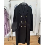 100% Wool Double-Sided Long Coat | Luxury Winter