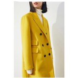 High-End 100% Wool Double-Sided Coat | Women’s Long Double-Breasted Overcoat