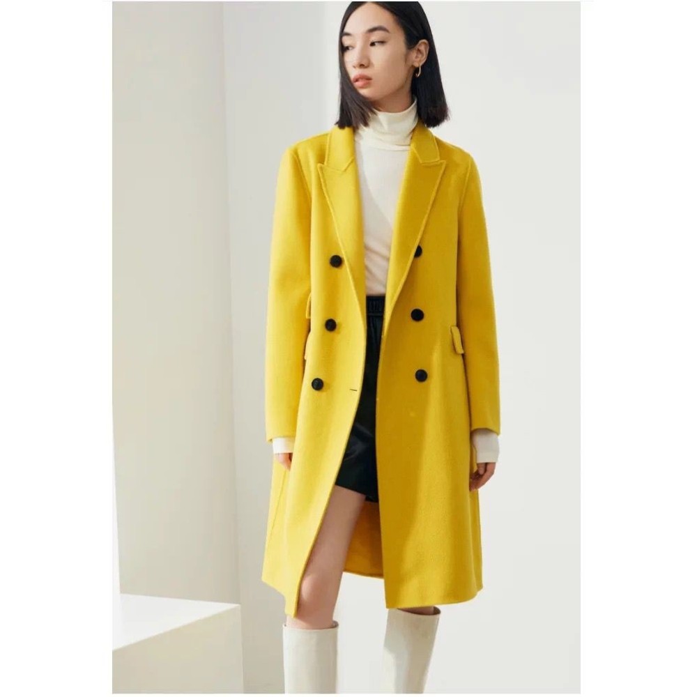 High-End 100% Wool Double-Sided Coat | Women’s Long Double-Breasted Overcoat