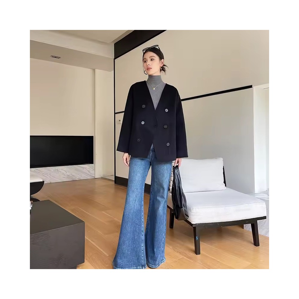 100% Cashmere Double-Sided Jacket | Luxury Business Fashion