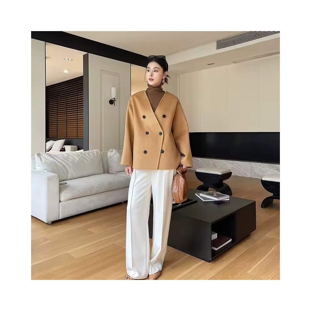 100% Cashmere Double-Sided Jacket | Luxury Business Fashion