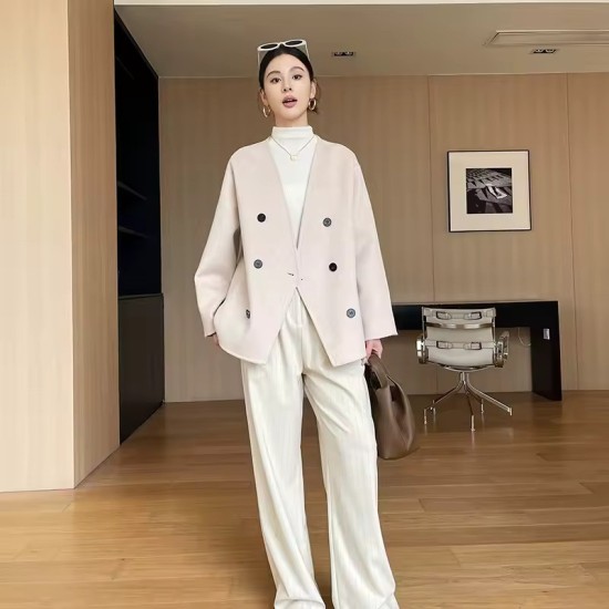 100% Cashmere Double-Sided Jacket | Luxury Business Fashion