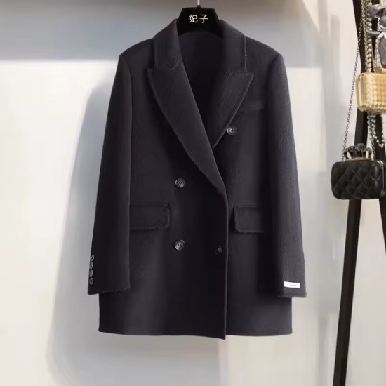 Giacca Corta Lana Double-Face | Cappotto Donna Doppio Petto