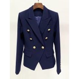 Women's Luxury Slim Blazer | Gold Lion Button Jacket