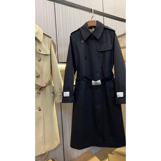 Trench Donna Luxe B a Quadri – Cappotto Lungo Impermeabile Doppiopetto | Revers Classico, Elegante e Casual
