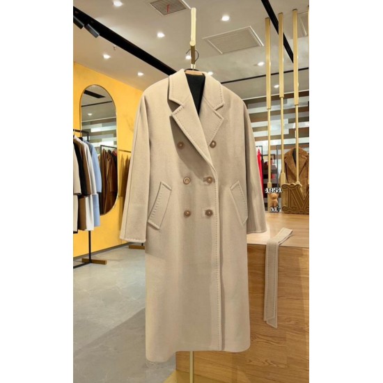 Cappotto Invernale da Donna M Luxe in Cashmere e Lana – Giacca Lunga Designer in 100% Pelo di Cammello con Cintura