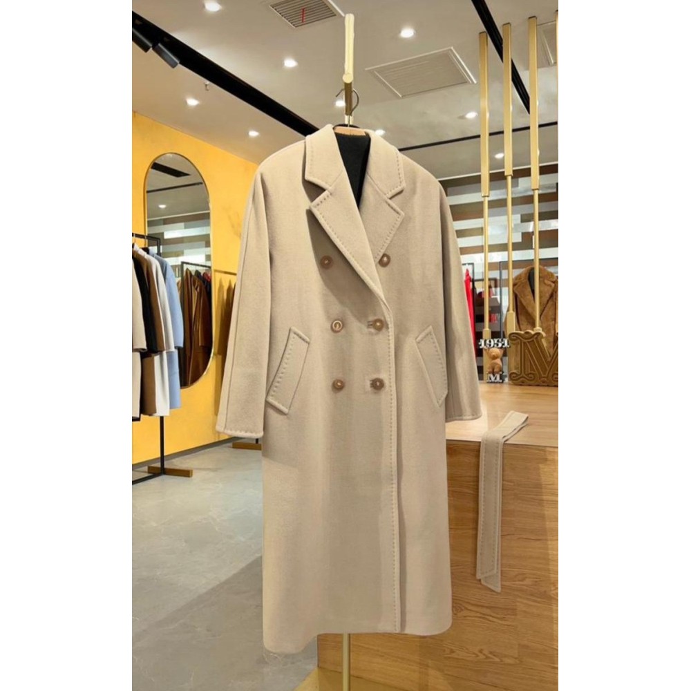 Cappotto Invernale da Donna M Luxe in Cashmere e Lana – Giacca Lunga Designer in 100% Pelo di Cammello con Cintura