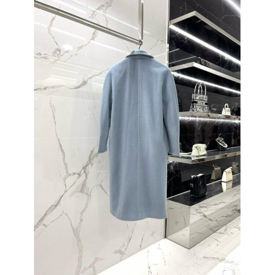 Luxe M Women’s Winter Cashmere Wool Coat – 100% Camel Hair Long Belted Designer Jacket