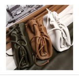 Luxury Cowhide Leather Clutch Bag for Women | Dumpling Style