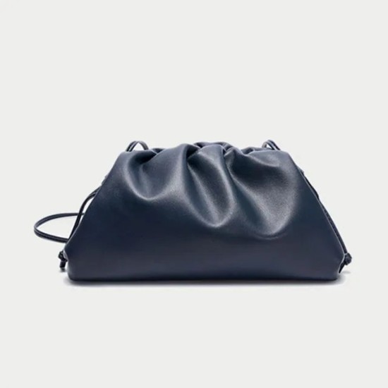 Luxury Cowhide Leather Clutch Bag for Women | Dumpling Style