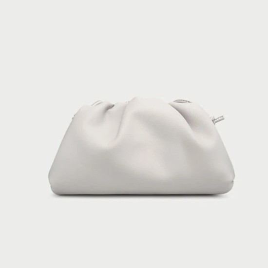 Luxury Cowhide Leather Clutch Bag for Women | Dumpling Style