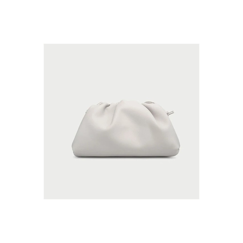 Luxury Cowhide Leather Clutch Bag for Women | Dumpling Style