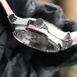 The Blush Pearl Luxury Homage Watch – Silver Case & Pink Strap