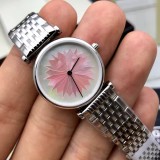 Orologio Argento da Donna - Orologio Elegante con Quadrante Geometrico Rosa