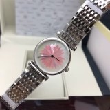 Orologio Argento da Donna - Orologio Elegante con Quadrante Geometrico Rosa