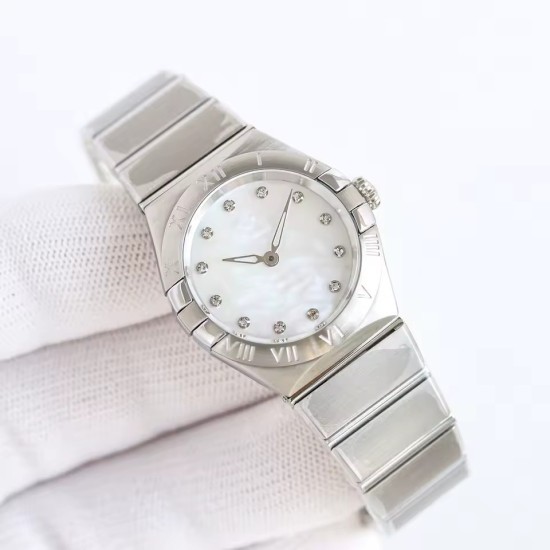 Orologio Bicolore da Donna - Orologio di Lusso in Madreperla con Cristalli