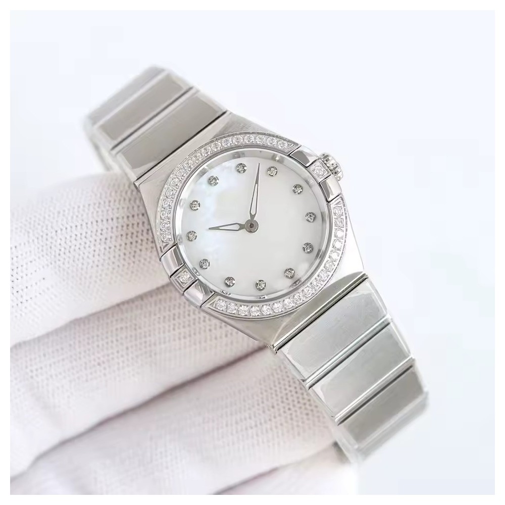 Orologio Bicolore da Donna - Orologio di Lusso in Madreperla con Cristalli