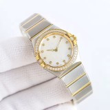 Orologio Bicolore da Donna - Orologio di Lusso in Madreperla con Cristalli