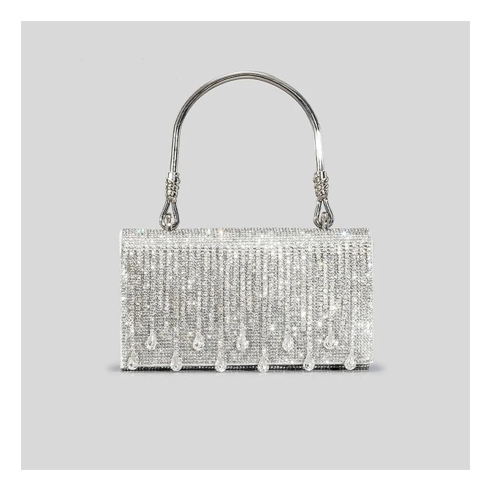 Luxury Rhinestone Evening Bag | Elegant Crystal Handbag for Women – Champagne, Gold, Silver