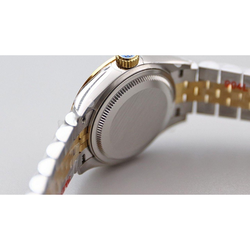 Unisex Stainless Steel Day-Date Watch - Luxury Silver Dial Watch with Crystal Markers