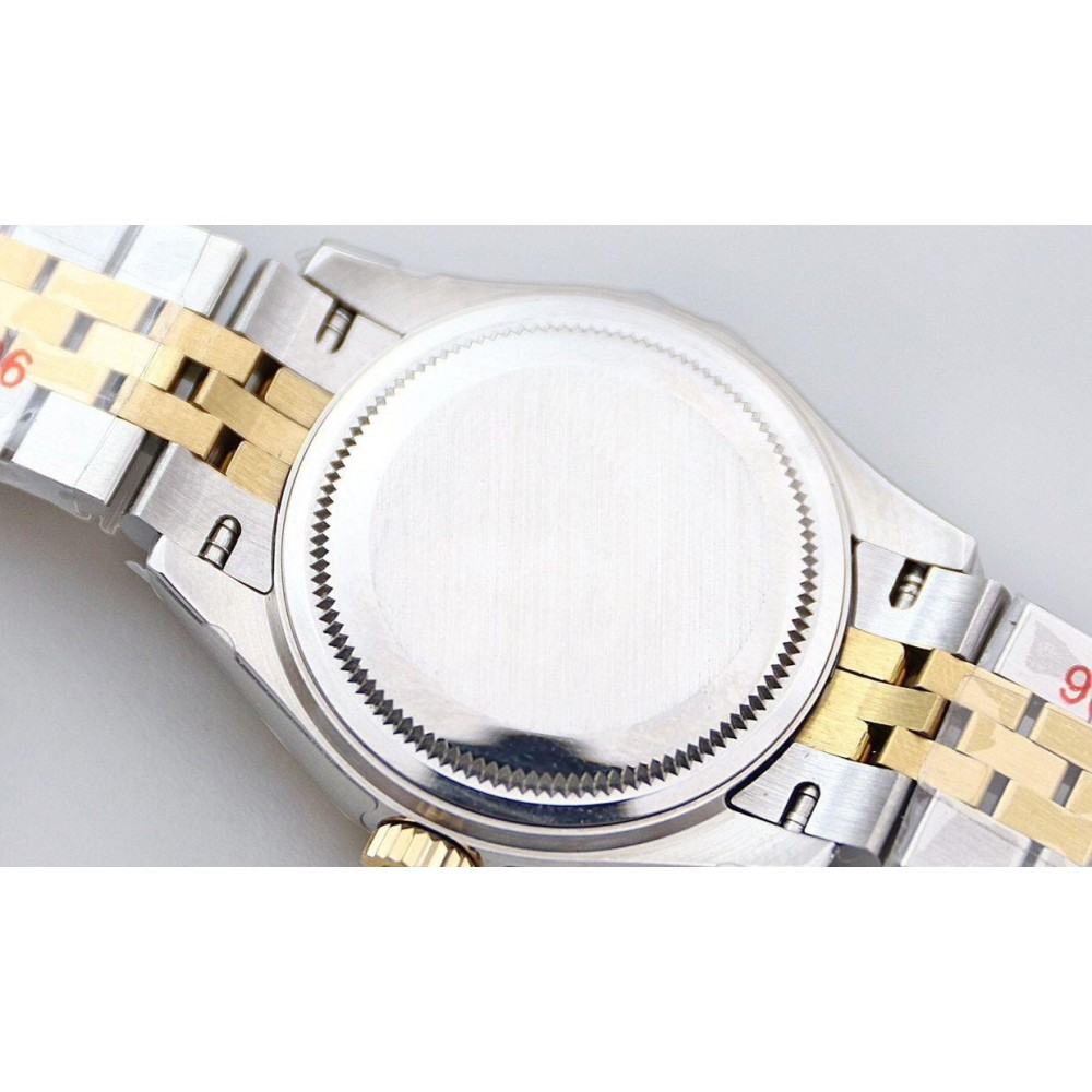 Unisex Stainless Steel Day-Date Watch - Luxury Silver Dial Watch with Crystal Markers