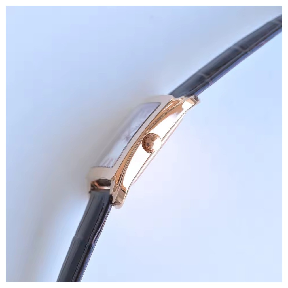 Orologio Unisex Cassa a Cuscino Quadrata - Orologio Vintage in Pelle con Quadrante Argento