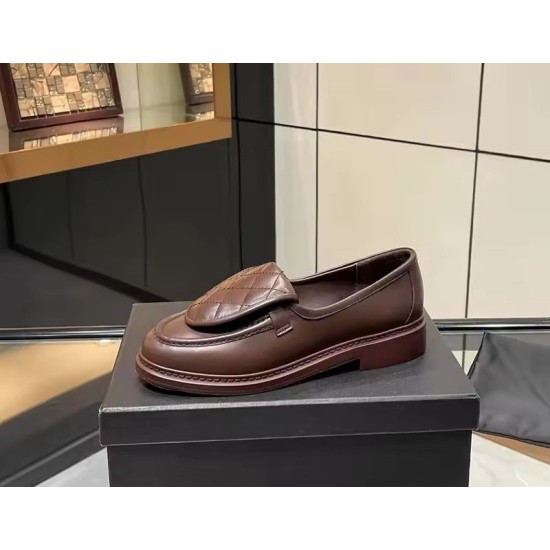 Mocassini in Pelle Trapuntata da Donna | Eleganti Scarpe Platform Slip-On