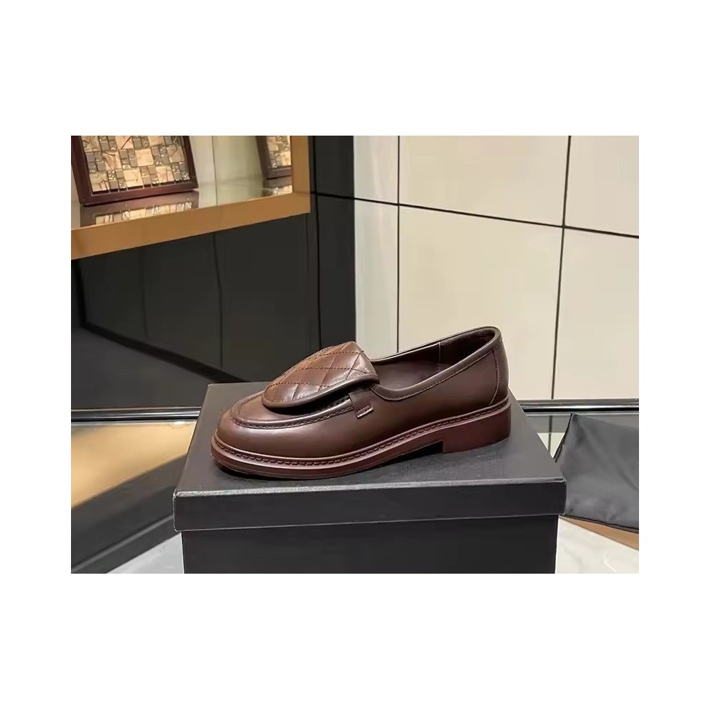Women's Quilted Leather Loafers | Elegant Slip-On Platform Moccasins