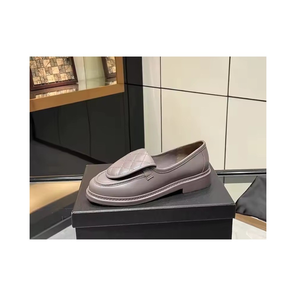 Women's Quilted Leather Loafers | Elegant Slip-On Platform Moccasins