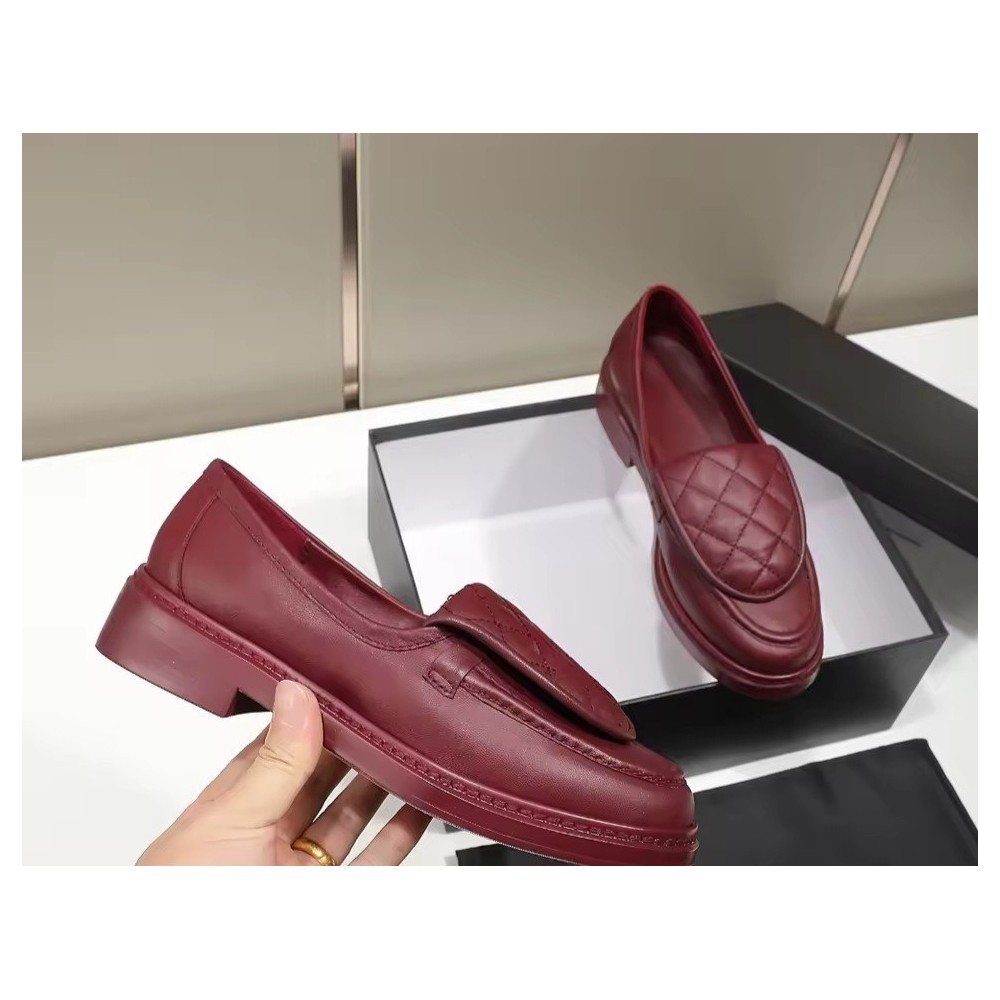 Mocassini in Pelle Trapuntata da Donna | Eleganti Scarpe Platform Slip-On