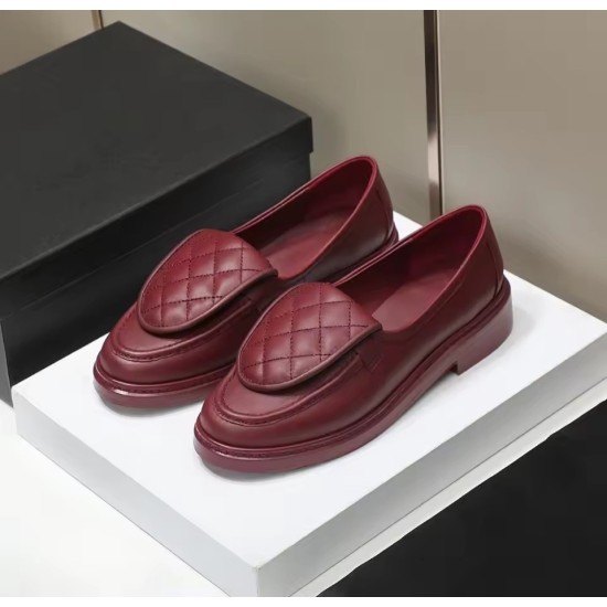 Mocassini in Pelle Trapuntata da Donna | Eleganti Scarpe Platform Slip-On