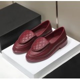 Women's Quilted Leather Loafers | Elegant Slip-On Platform Moccasins