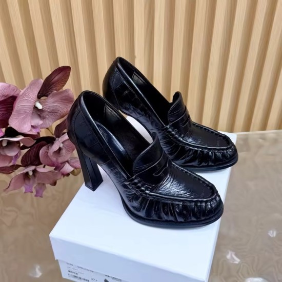Mocassini con Tacco Alto da Donna | Décolleté Stile Sabot con Tacco Largo