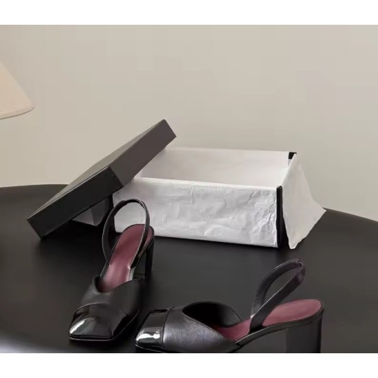 Scarpe Slingback Bicolore da Donna | Décolleté con Tacco Largo Cap-Toe