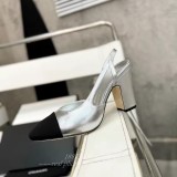 Women's Two-Tone Slingback Pumps | Grosgrain Cap-Toe Heel Shoes