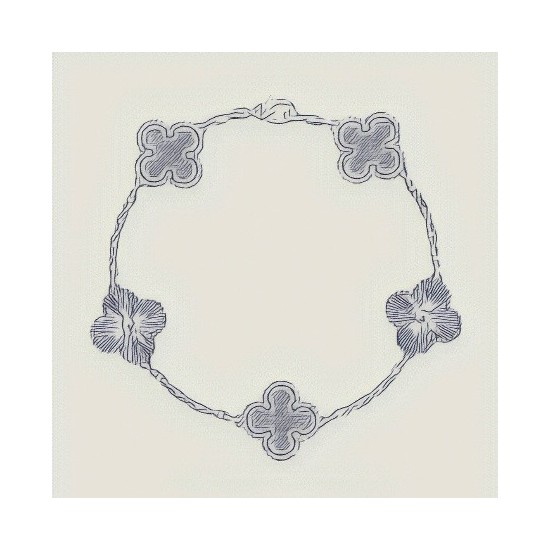 Bracciale Quadrifoglio a 5 Motivi | Stile Classico Argento