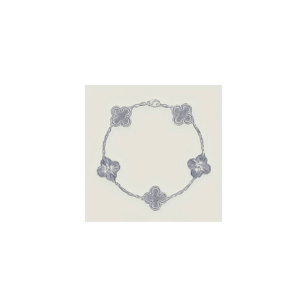Bracciale Quadrifoglio a 5 Motivi | Stile Classico Argento