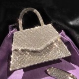 Luxury Silver Rhinestone Shoulder Bag – Crystal Evening Clutch for Women