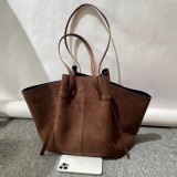Borsa Tote in Finta Pelle Scamosciata di Lusso – Personalizzabile con Iniziali e Manico in Vera Pelle