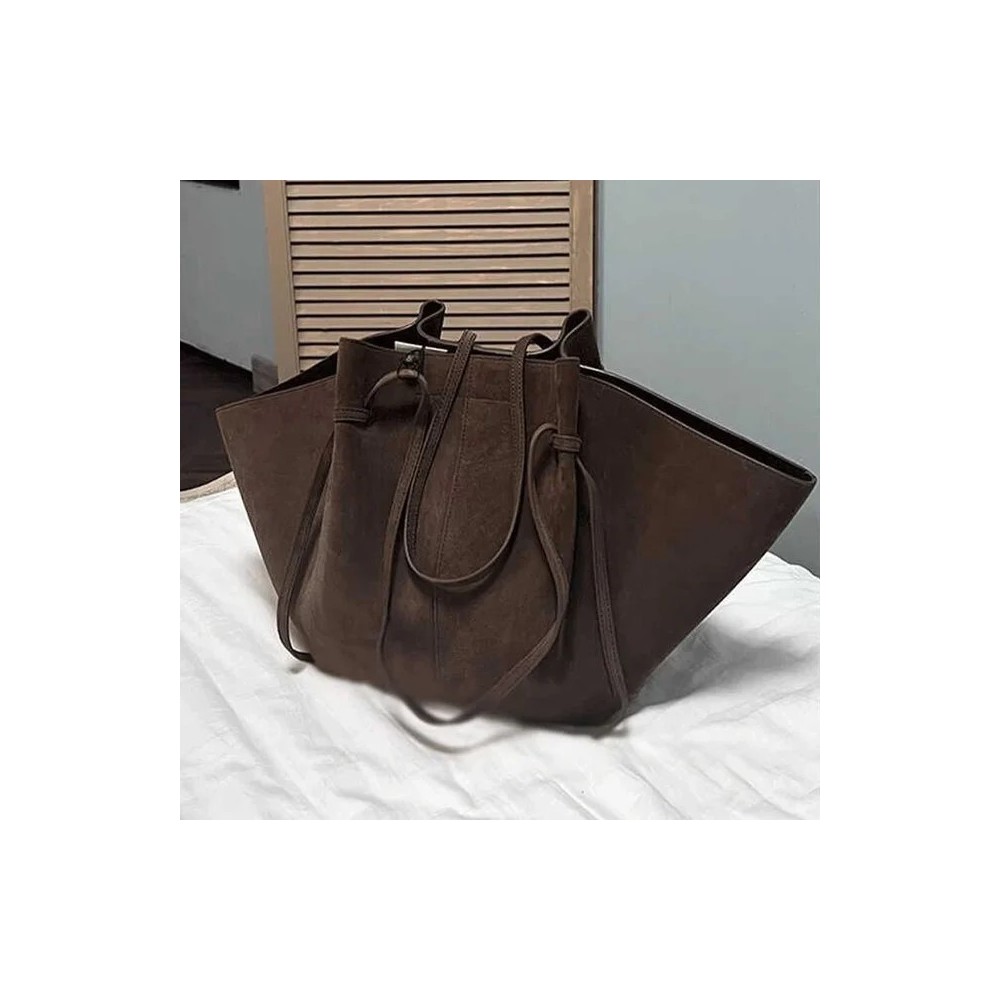 Borsa Tote in Finta Pelle Scamosciata di Lusso – Personalizzabile con Iniziali e Manico in Vera Pelle