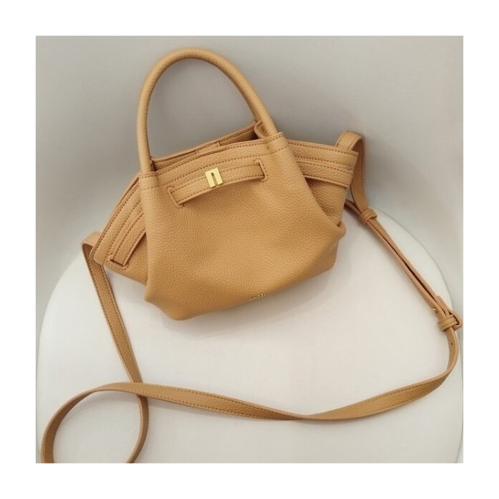 Mini Borsa a Tracolla in Tela Marrone – Pelle Vegana Elegante