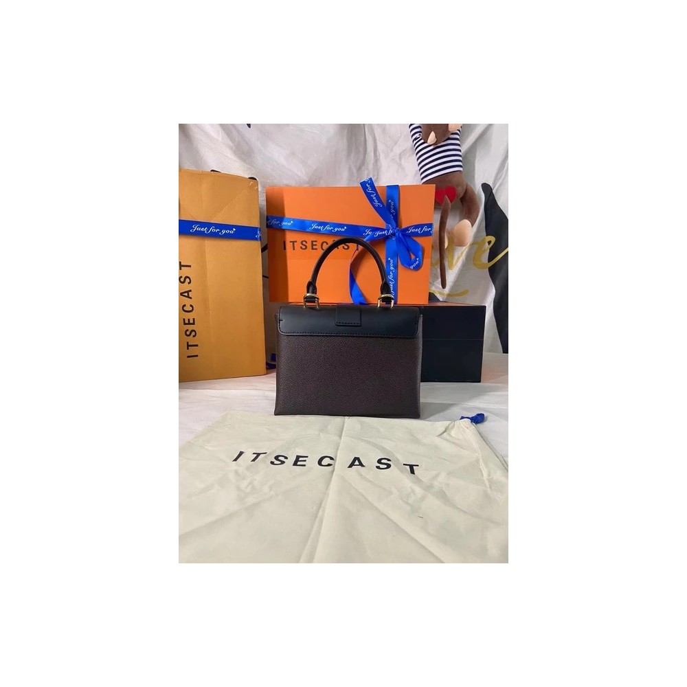 Lux VL Women’s Canvas & Leather Shoulder Bag – Elegant Design