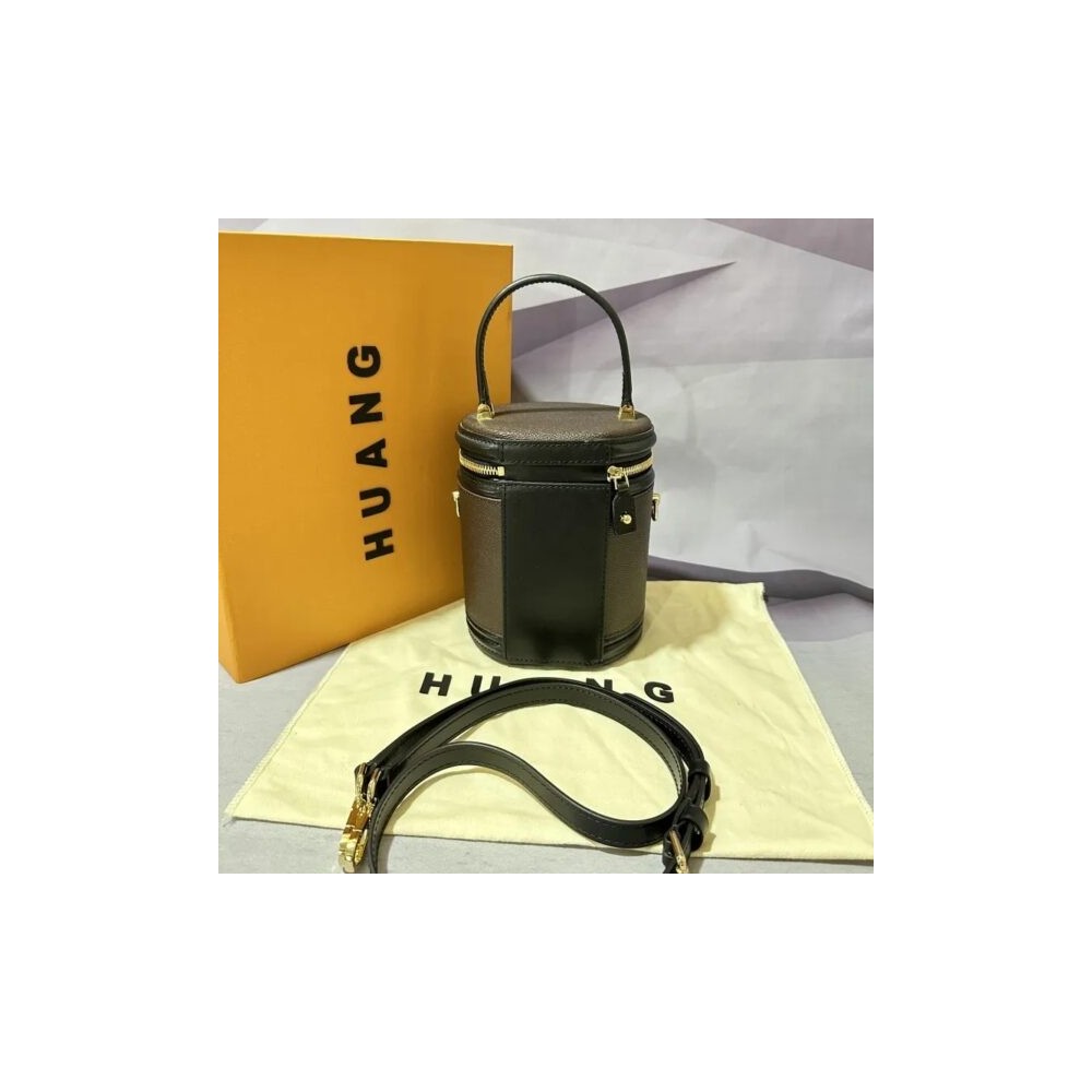 Borsa a Secchiello Lux VL in Pelle e Tela – Design Elegante, Artigianato di Lusso