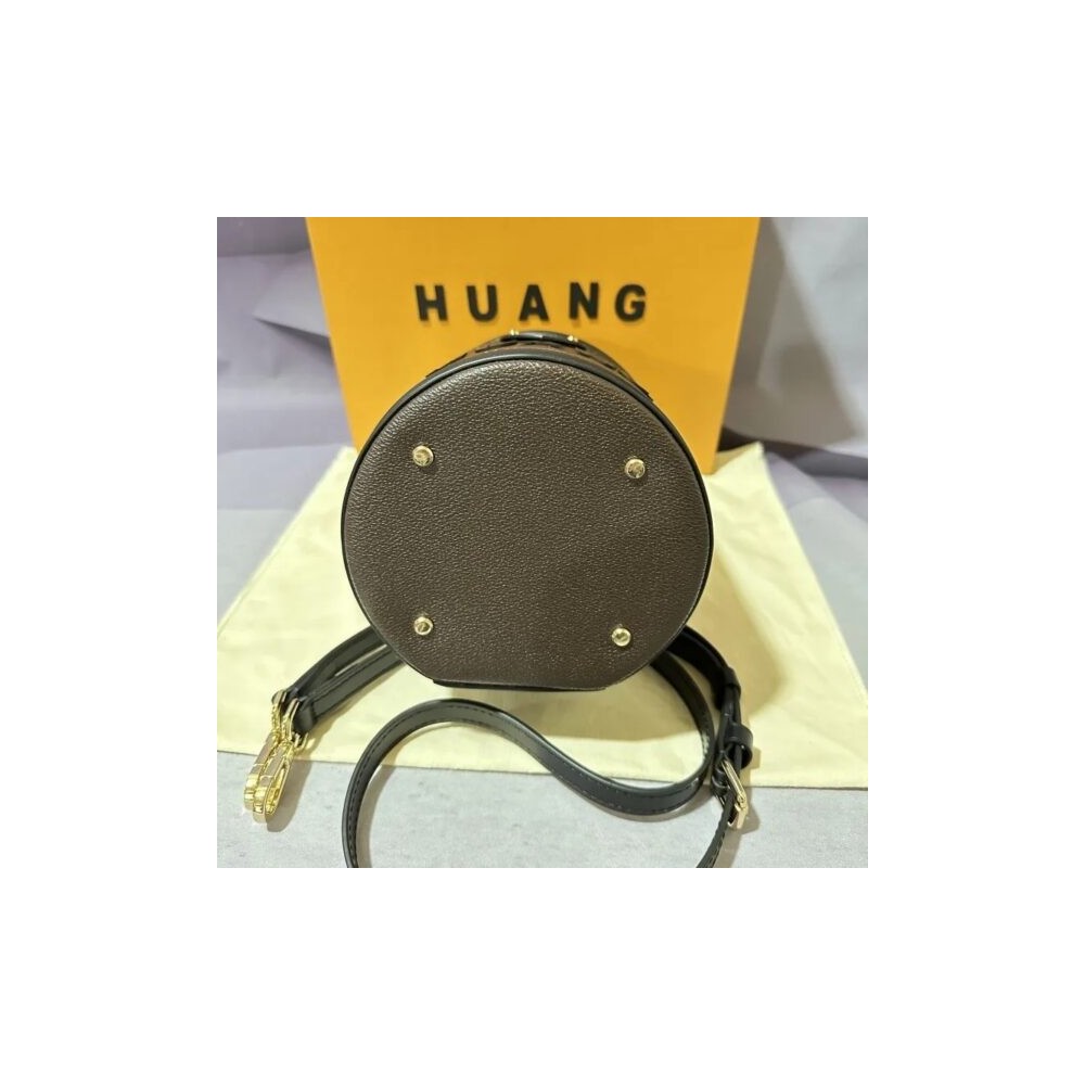 Lux VL Leather & Canvas Bucket Bag – Elegant Design, Premium Craftsmanship