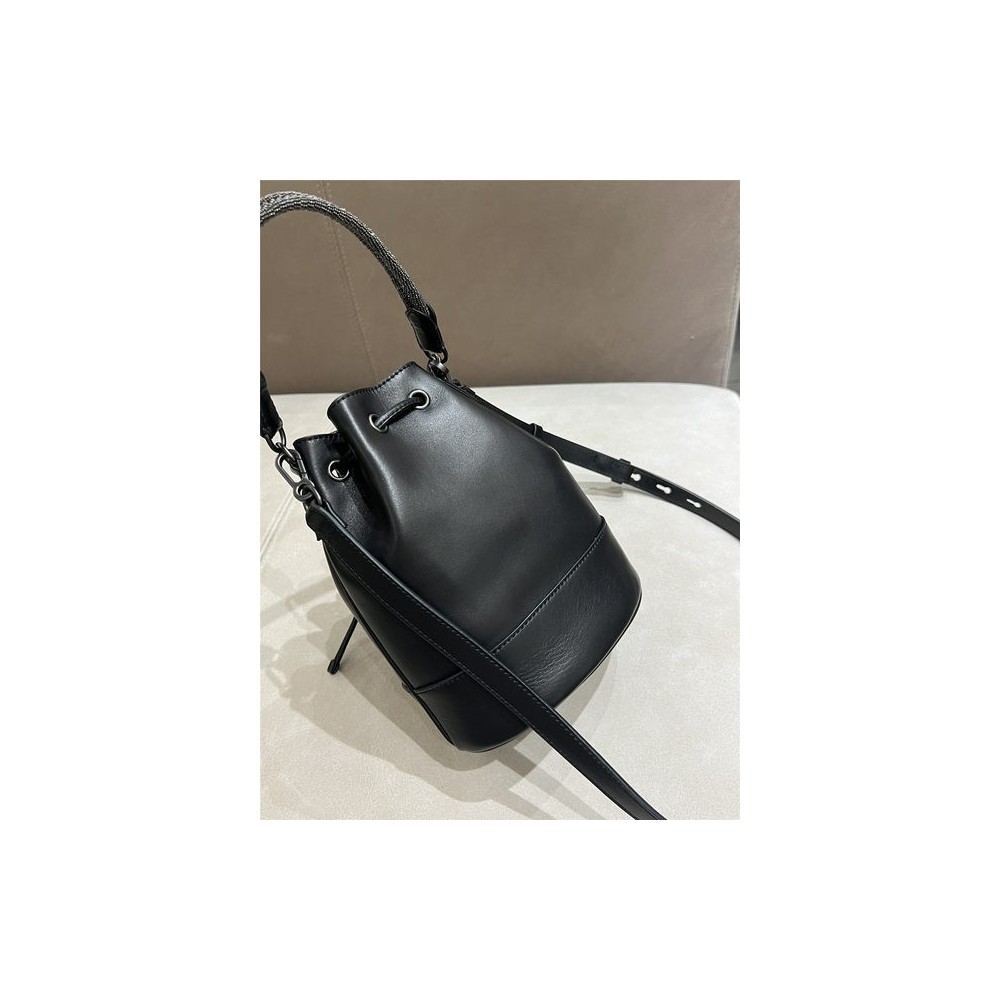 Lux VL Women’s Cowhide Shoulder & Crossbody Bag – Elegant Leather Bucket Bag