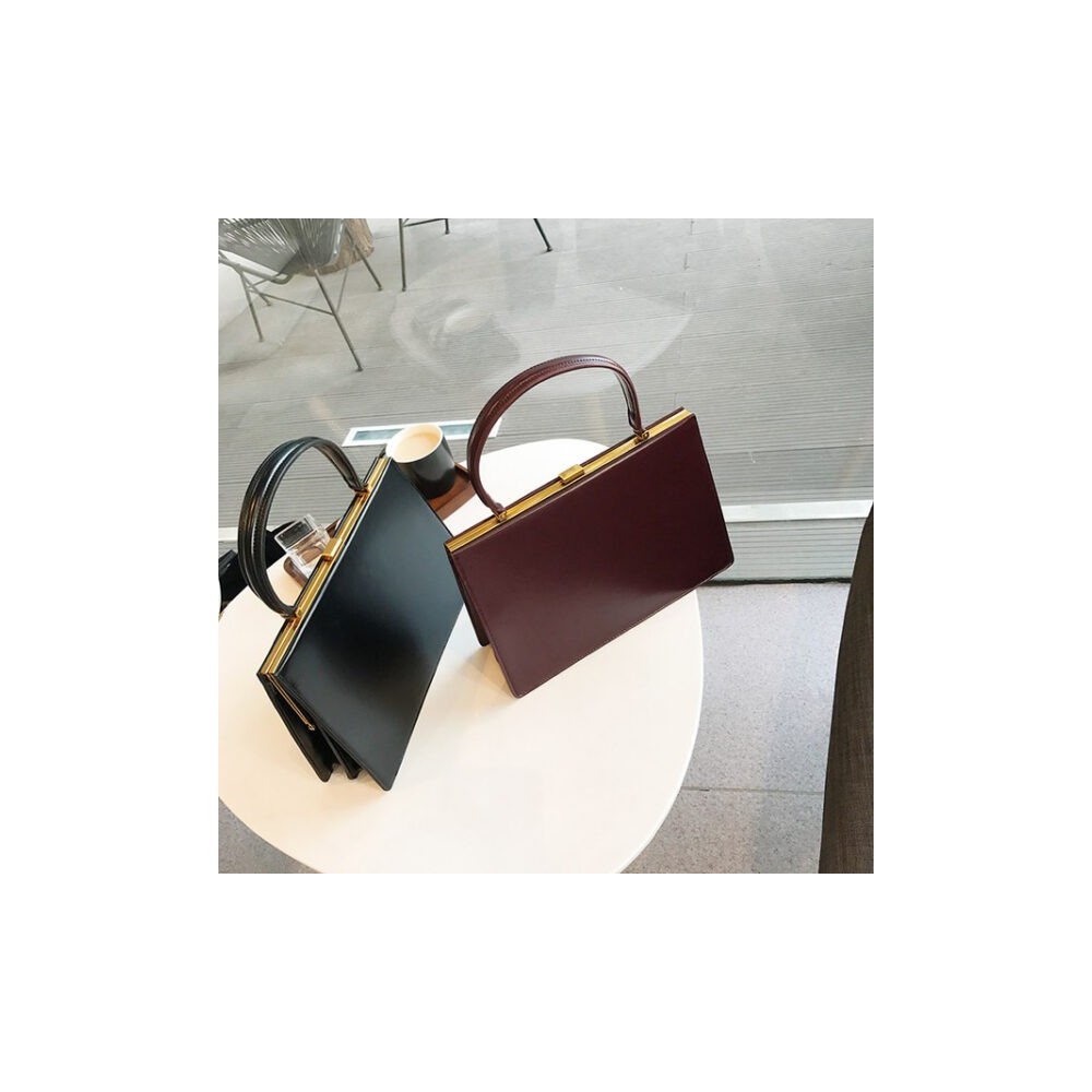 Borsa da Donna Vintage con Struttura in Metallo – Tote Media Elegante di Alta Qualità