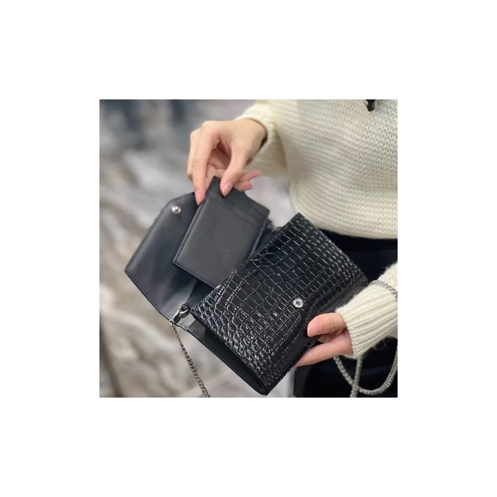 Borsa a Tracolla da Donna in Pelle di Lusso – Manico in Pelle e Catena Elegante